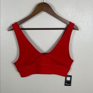 NWT 89th & Madison Medium Red Sports Bra